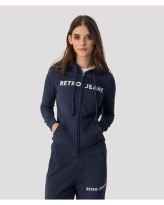 OLIVIA ZIP OUT JOGGING TOP, DARK BLUE