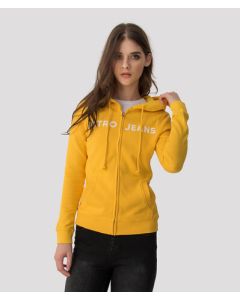 OLIVIA ZIP OUT JOGGING TOP, YELLOW