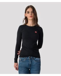 ELIZABETH LONG ROUND L.S.TOP, BLACK