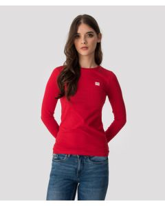 ELIZABETH LONG ROUND L.S.TOP, RED