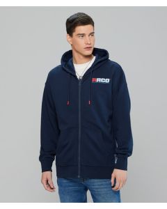 MAGURA ZIP UP HOODIE JOGGING TOP, DENIM BLUE