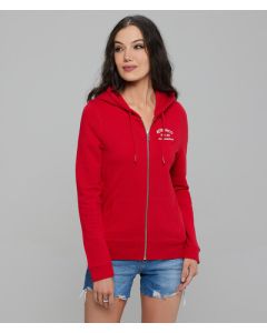 ANISE ZIP JOGGING TOP, RED