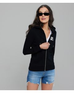 DIXIE ZIP JOGGING TOP, BLACK
