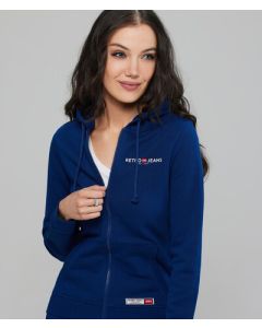 GIANNA ZIP JOGGING TOP, DARK BLUE