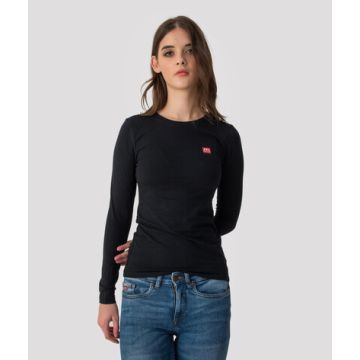ELIZABETH LONG ROUND L.S.TOP, BLACK