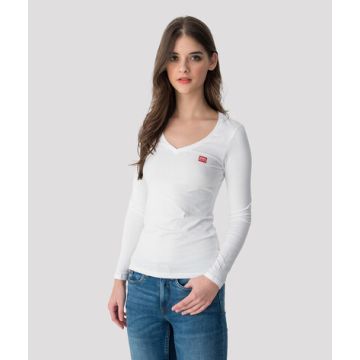 ELIZABETH LONG V L.S.TOP, WHITE