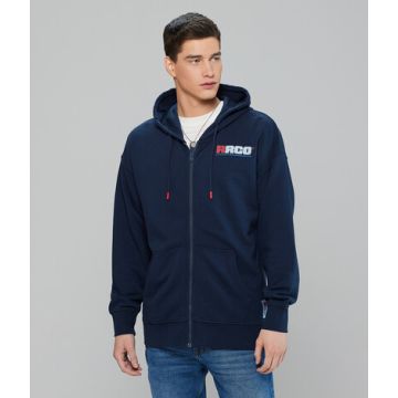 MAGURA ZIP UP HOODIE JOGGING TOP, DENIM BLUE