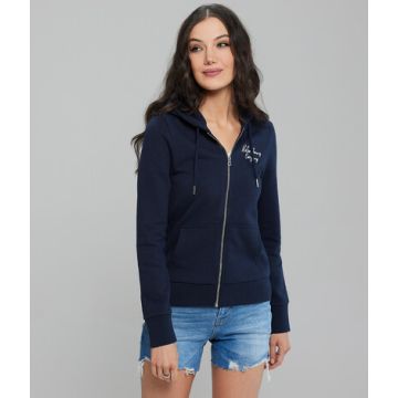 AMFORA ZIP JOGGING TOP, DARK BLUE