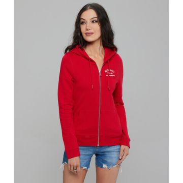 ANISE ZIP JOGGING TOP, RED