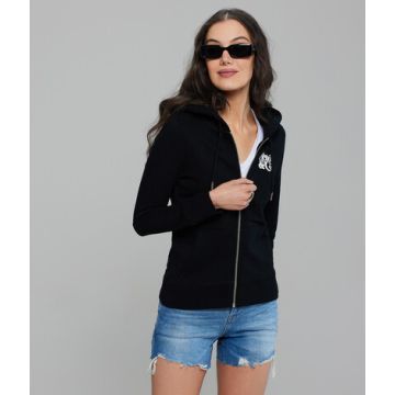 DIXIE ZIP JOGGING TOP, BLACK
