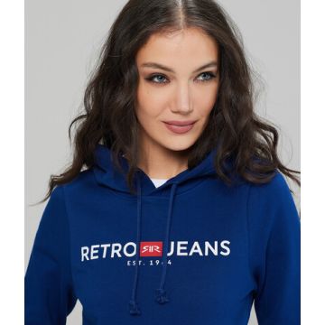 GIANNA HOODIE JOGGING TOP, DARK BLUE