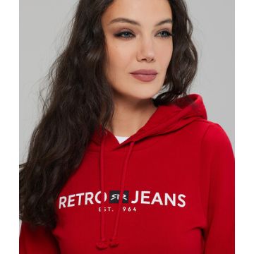 GIANNA HOODIE JOGGING TOP, RED