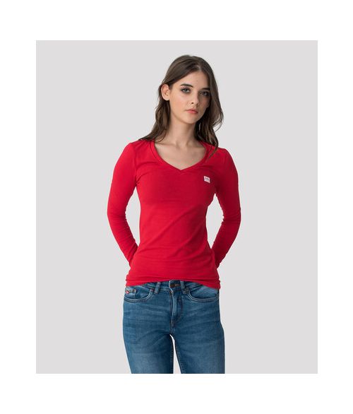 ELIZABETH LONG V L.S.TOP, RED