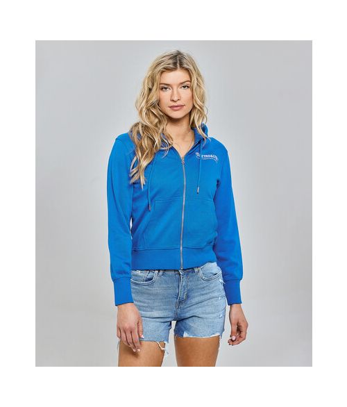 MYLNA ZIP JOGGING TOP, BLUE