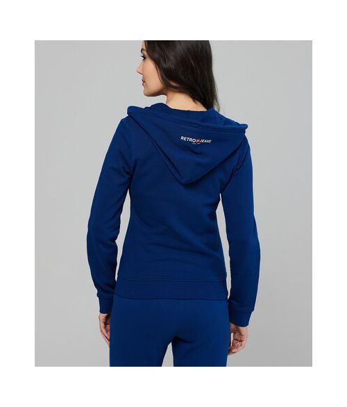 GIANNA ZIP JOGGING TOP, DARK BLUE