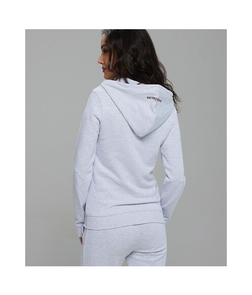 GIANNA ZIP JOGGING TOP, OFFWHITE MELANGE