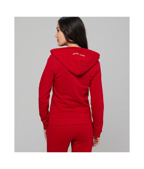 GIANNA ZIP JOGGING TOP, RED