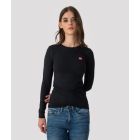 ELIZABETH LONG ROUND L.S.TOP, BLACK