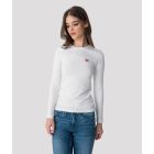ELIZABETH LONG ROUND L.S.TOP, WHITE