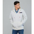 MAGURA ZIP UP HOODIE JOGGING TOP, OFFWHITE