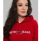GIANNA HOODIE JOGGING TOP, RED