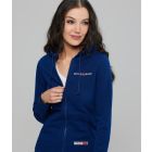 GIANNA ZIP JOGGING TOP, DARK BLUE