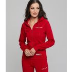 GIANNA ZIP JOGGING TOP, RED